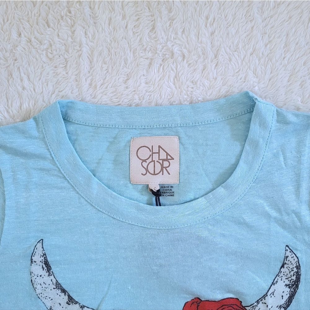 Chaser "Santa Fe Cow🐂 Skull💀" Graphic Tee👕 - NWT - Picture 4 of 14
